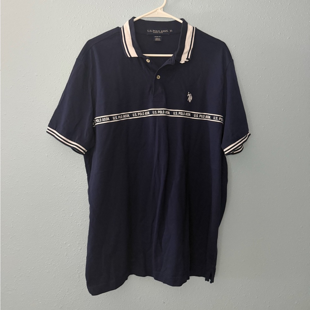 U.S. Polo Assn. Men's Polo Shirt with White Accents